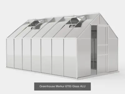 Collection of Greenhouse Merkur Glass ALU - 3 Models 3D Model Pack