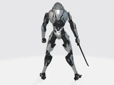 Fighter robot 3D model