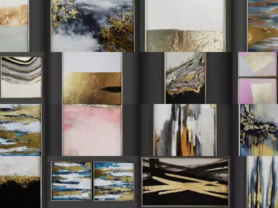 Collection of  Picture Frames - 12 sets 3D Model Pack