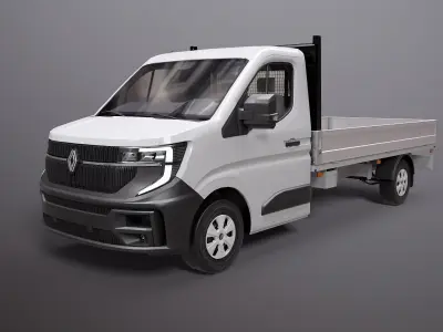  Renault Master Tipper Flatbed Truck LOD1 