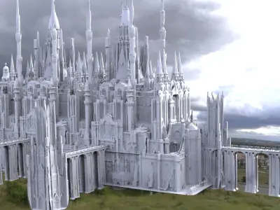Fantasy City Grand and opulent advanced society  3D model