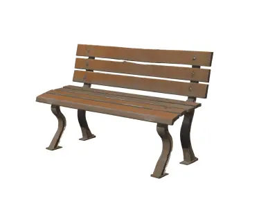 3D Model Old Park Bench 3D model
