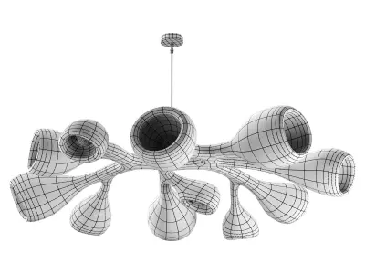 Fertility Form illuminated sculpture Low-poly 3D model