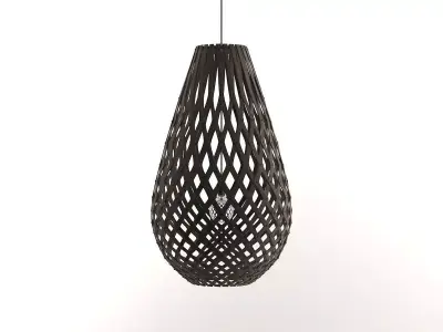 Koura pendant lamp made of wood 3D model