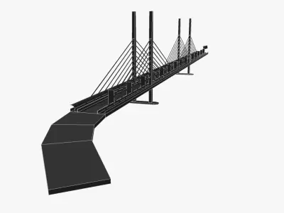 Elleanor Shonnel Bridge Low-poly 3D model