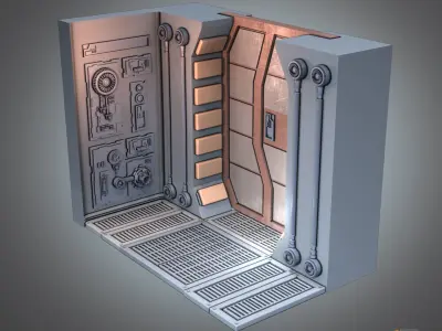 Star War Inspired Smugglers Hallway Modular Kit for 375 Figures 3D print model