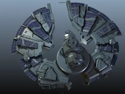 Sci-Fi Space Ship 3D model