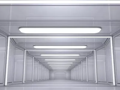 Sci Fi Interior Low-poly 3D model