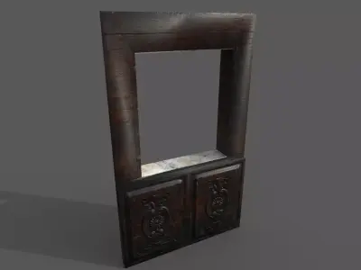 Old Wood Windows Low-poly 3D model purchase