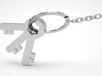 Keys with Keychain 3D model