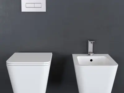 Alice Ceramica Hide Round Wall-Hung WC Low-poly 3D model