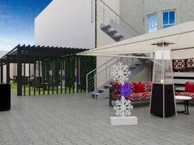 Winter event and games 3D model