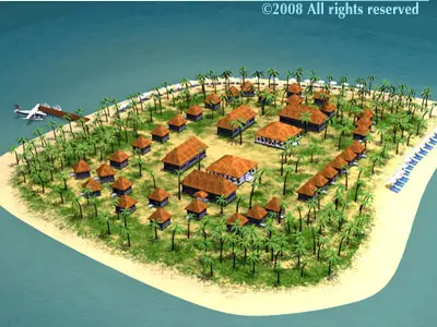 Island resort 3D model