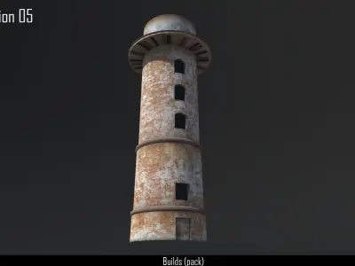 Builds pack Low-poly 3D model