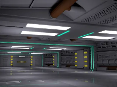 Sci Fi Interior 3D model