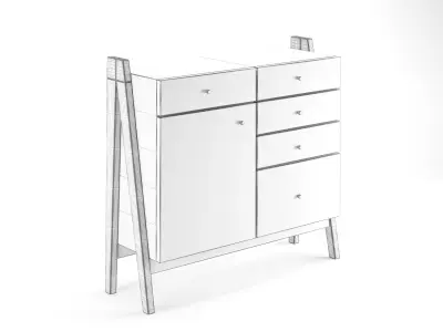 Wooden Cupboard Furniture 3D model