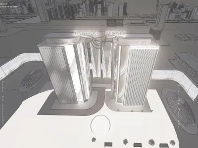 High rise building 3ds model 3D model