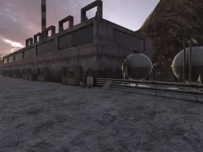 Hydro-Power-Station - Unity3D Low-poly 3D model