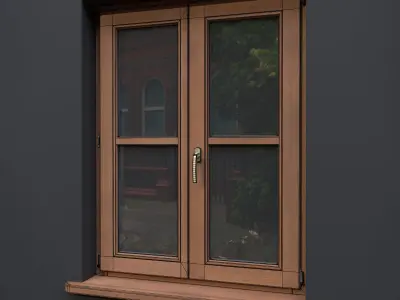 Wood Window 3D model