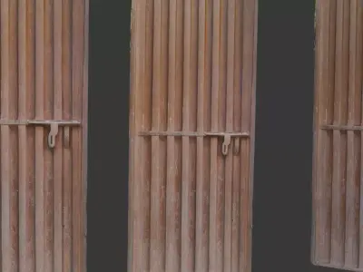 Rusty Metal Gate Scan Low-poly 3D model