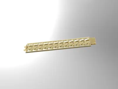 BIG and light cuban chain gourmet bracelet  3D print model