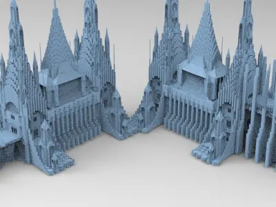 Wizarding Cathedral Kit bash 1 3D model