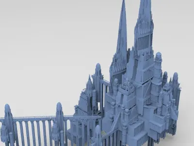 Wizards Master Fortress ocean 5  3D model