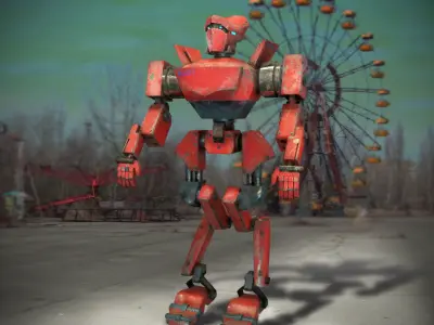 Robo 007 Low-poly 3D model
