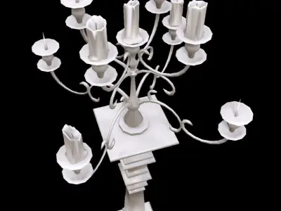 Candelabra - Low-poly 3D model