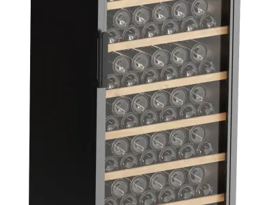 POZIS wine showcase-refrigerators with lighting - 4 models 3D model
