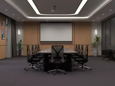 Bright Conference Room 3D model