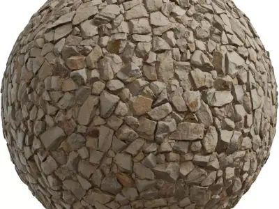 Light Limestone Gravel Fill PBR Texture Texture