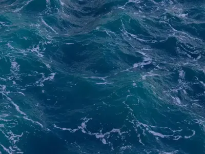 Ocean from aerial view 3D model