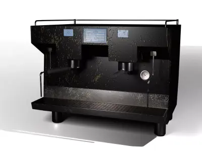 Commercial Coffee Espresso Maker Optimized Low-Poly PBR Low-poly 3D model