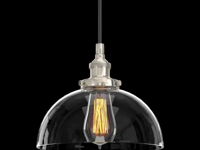 CLEAR GLASS DOME PENDANT 3D model
