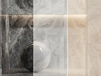 Cifre Ceramica Set 20 - Lixium Marble Bundle - 3 Colors - 4k Texture