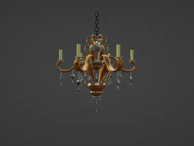 Candle Chandelier 3D model