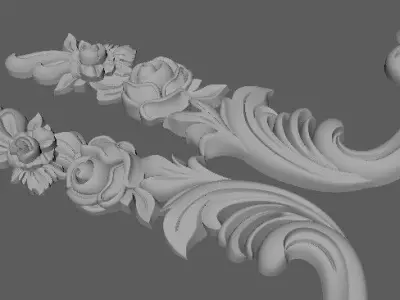 dekor ornate frame 3D model purchase