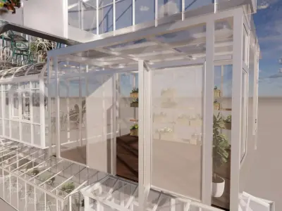 Agricultural Greenhouse Tent Frame -B14 3D model