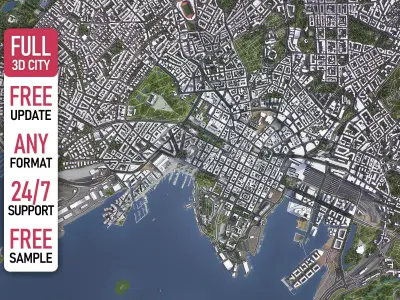 Oslo - 3D City Model Low-poly 3D model