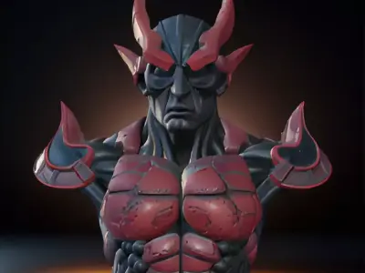 Guyver Head Bust 3D Model - STL Printable Sci-Fi Robot 3D print model