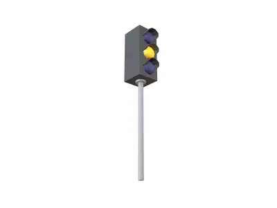 Traffic Light v1 006 Low-poly 3D model