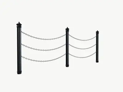 Chain barricade 3D model