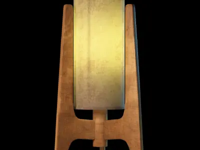 light01 wooden lamp 3D model