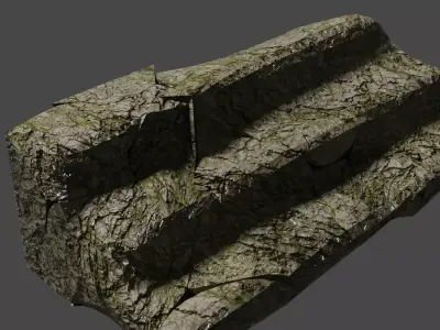 Moisty Rock Stairs Free 3D model