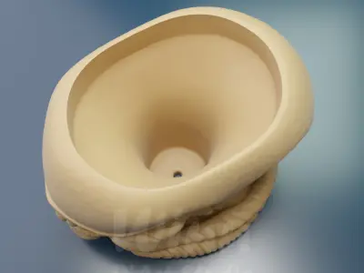 Biomechanical Horror Head Planter STL for 3D Printing 3D print model