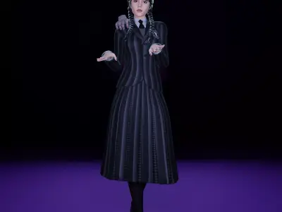 Creepy Goth Girl 3D print model