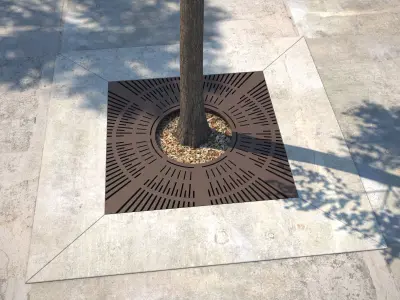 Tree Grate 03 3D model