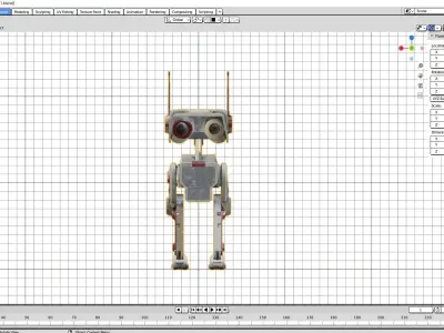 BD-1 Game Character -Ready To Rigg Low-poly 3D model