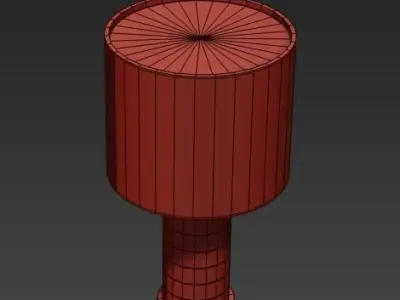 Eliot Bone Tile Table lamp with Linen Shade 3D model